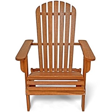 Sonnenstuhl Adirondack aus Akazienholz Liegestuhl Holzstuhl Deckchair klappbar - 