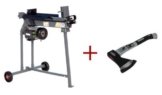 STAHLMANN® Holzspalter 7 Tonnen / 520mm liegend AKTION inkl. Spaltkreuz + Tisch + hochwertige Axt !!! mit stufenlos verstellbaren Spaltweg bis max. 520 mm! TÜV/CE zertifiziert! -