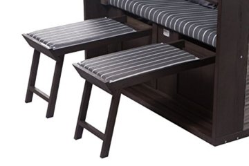 Strandkorb Sylt PE onyx Dessin 357 - 