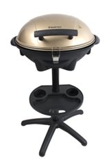 SUNTEC elektrischer Standgrill BBQ-9479 [Für Innen & Außen, auch als Tischgrill geeignet, inkl. Soßenhalter, regelbarer Thermostat, max. 1600 Watt] -