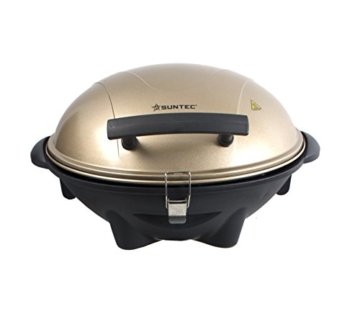 SUNTEC elektrischer Standgrill BBQ-9479 [Für Innen & Außen, auch als Tischgrill geeignet, inkl. Soßenhalter, regelbarer Thermostat, max. 1600 Watt] - 