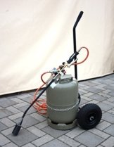SuperFlamme das fahrbare Unkrautbrenner Komplettset für die Propanflasche -