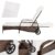 TecTake Polyrattan Sonnenliege Gartenliege Rattan Garten Liege Gartenmöbel Rattanmöbel -diverse Farben- (Braun-Schwarz) - 