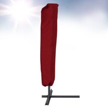 TecTake® Sonnenschirm Ampelschirm mit Aluminiumgestell + UV Schutz 350cm weinrot + Schutzhülle - 