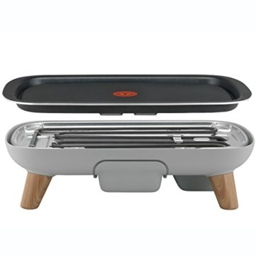 Tefal CB658B Tischgrill Saveur mit Thermospot, große Grillfläche, 2400 W, schwarz / hellgrau - 