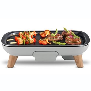 Tefal CB658B Tischgrill Saveur mit Thermospot, große Grillfläche, 2400 W, schwarz / hellgrau - 
