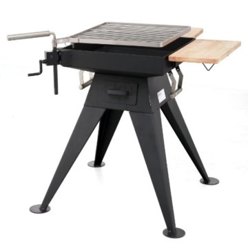 Tepro Holzkohlengrill - mit schwenk-/höhenverstellbarem Grillrost Seaport, Schwarz -