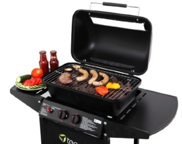 Tepro Lavasteingasgrill Irvine - Grillwagen mit Rollen, Schwarz - 