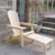 Trueshopping Gartensessel / Gartenliege im Adironackstil, mit ausziehbarer Beinauflage, für Garten / Terrasse - 