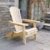 Trueshopping Gartensessel / Gartenliege im Adironackstil, mit ausziehbarer Beinauflage, für Garten / Terrasse -