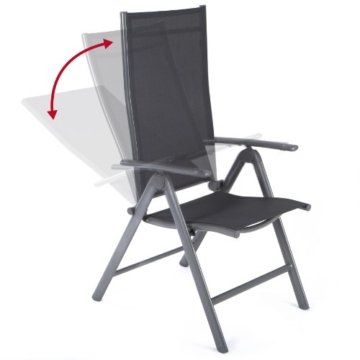 Ultranatura Aluminium Klappsessel, Korfu Serie - Basic, grau - 