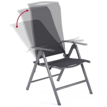 Ultranatura Aluminium Klappsessel, Korfu Serie - Plus, grau - 