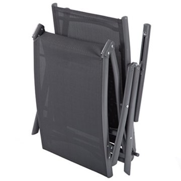 Ultranatura Aluminium Sonnenliege, Korfu Serie - Basic, grau - 