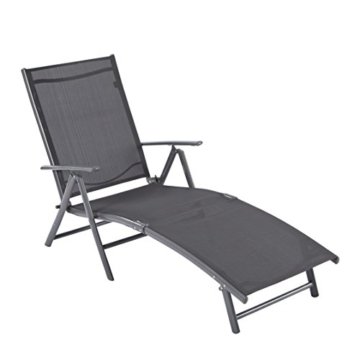 Ultranatura Aluminium Sonnenliege, Korfu Serie - Basic, grau -