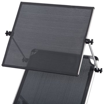 Ultranatura Aluminium Sonnenliege Nizza mit Dach, grau, 193 x 67 x 32 cm - 