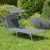 Ultranatura Aluminium Sonnenliege Nizza mit Dach, grau, 193 x 67 x 32 cm - 