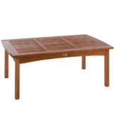 Ultranatura Loungetisch, Canberra Serie - Edles & Hochwertiges Eukalyptusholz FSC zertifiziert - 110 cm x 70 cm x 47 cm -