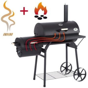 Ultranatura Smoker Grill Denver 2 Brennkammern - 119 x 66 x 135 cm - 