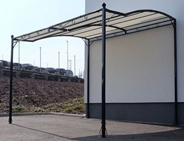 Wand Anbau Pavillon 3 x 2,5 Meter mit Dach Model Siena-7107 von AS-S - 