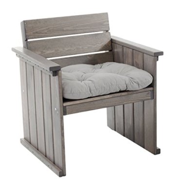 Winter Angebot Massivholz Sessel Strandgut Europa Taupegrau inkl. Sitzkissen, Gartensessel, Loungesessel, Top-Neuheit 2016 -