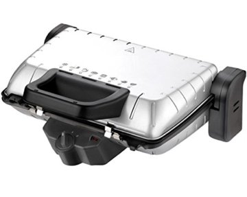 XL Profi Kontaktgrill Elektrogrill Sandwichtoaster 180° aufklappbar Grill Tischgrill Temperatur Regler 140°C - 200°C - 280°C Herausnehmbare und abwaschbare Grill Platten - 