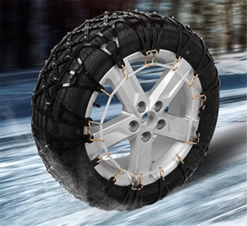 Schneeketten, 2x Wrcibo Full Surround Reifen Zubehör Anti-Rutsch-Ketten Reifen Schneeketten Anti-Gleitketten Radketten für Autos, Fahrzeug, SUV - 