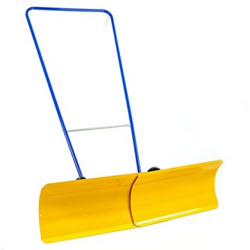 Schneeschieber, Schneeschaufel verstellbar, Schneepflug mit Räder / Rollen -