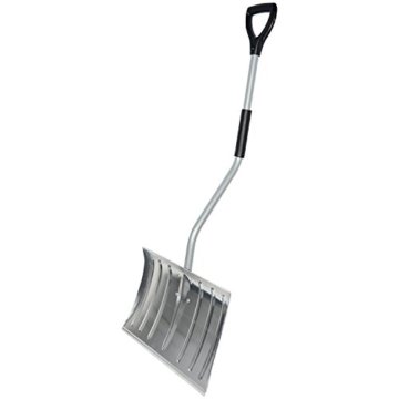 WOLTU #145 Schneeschaufel Schneeschieber Schneeschippe Aluminium Schaufel mit Thermogriff Länge:130cm(2751 Silber) - 