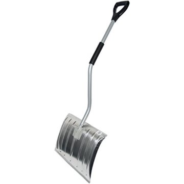 WOLTU #145 Schneeschaufel Schneeschieber Schneeschippe Aluminium Schaufel mit Thermogriff Länge:130cm(2751 Silber) - 