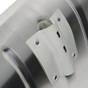 WOLTU #145 Schneeschaufel Schneeschieber Schneeschippe Aluminium Schaufel mit Thermogriff Länge:130cm(2751 Silber) - 