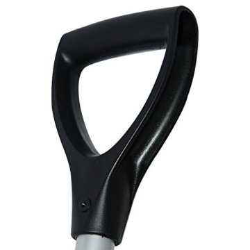 WOLTU #145 Schneeschaufel Schneeschieber Schneeschippe Aluminium Schaufel mit Thermogriff Länge:130cm(2751 Silber) - 