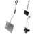WOLTU #145 Schneeschaufel Schneeschieber Schneeschippe Aluminium Schaufel mit Thermogriff Länge:130cm(2751 Silber) -