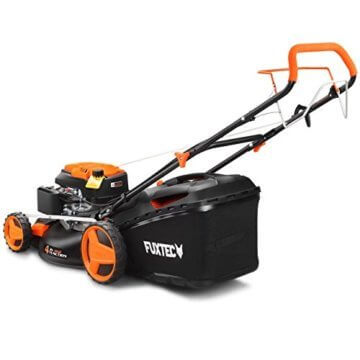 FUXTEC Benzin Rasenmäher FX-RM5196 mit 51 cm GT Selbstantrieb leistungsstarker 196cc Motor Easy Clean 4in1 Motormäher mit 6PS / 4,4KW Mulchen Schnittbreite 51cm - 60L Grasfangkorb - 6