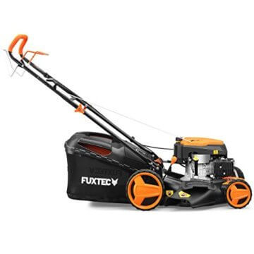 FUXTEC Benzin Rasenmäher FX-RM5196 mit 51 cm GT Selbstantrieb leistungsstarker 196cc Motor Easy Clean 4in1 Motormäher mit 6PS / 4,4KW Mulchen Schnittbreite 51cm - 60L Grasfangkorb - 7