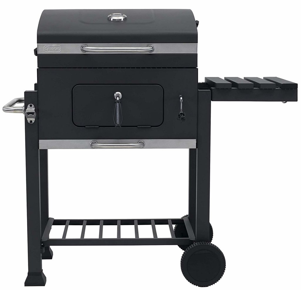 Holzkohlegrill mit Rädern
