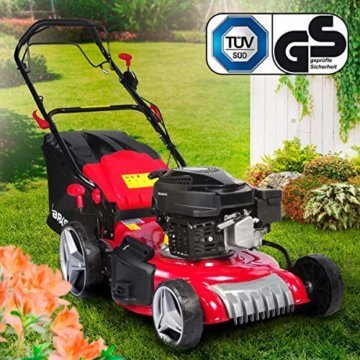 BRAST Benzin Rasenmäher 3,5kW (4,76PS)-5,2kW(7PS) RED LINE Radantrieb 46-51cm Schnittbreite 224ccm Stahlgehäuse 60L Fangkorb TÜV - 4