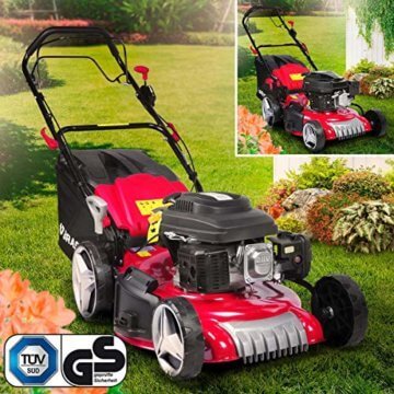 BRAST Benzin Rasenmäher 3,5kW (4,76PS)-5,2kW(7PS) RED LINE Radantrieb 46-51cm Schnittbreite 224ccm Stahlgehäuse 60L Fangkorb TÜV - 1