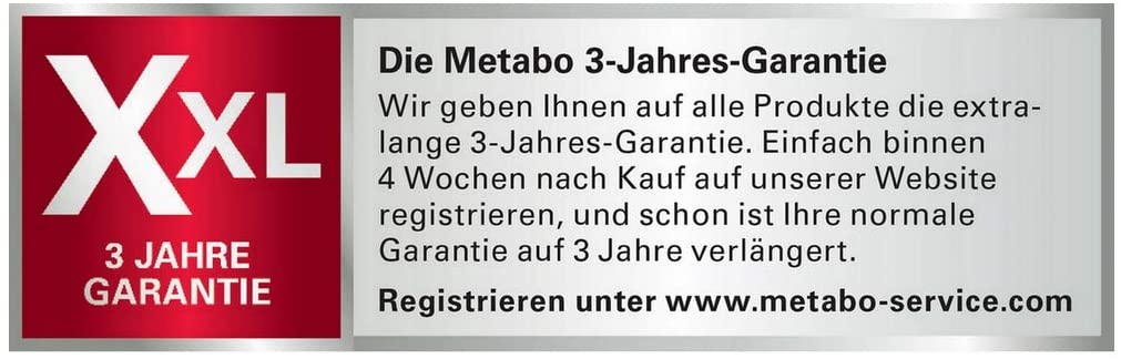 Metabo Garantie