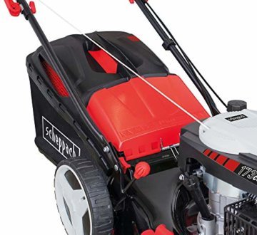 Scheppach MS173-51 Benzinrasenmäher inkl. Öl - 51cm Schnittbreite | Reinigungsfunktion | 65 Liter Fangkorb | Stahlgehäuse | 7-stufige Höhenverstellung | Mulchfunktion | Radantrieb | Seitenauswurf - 4