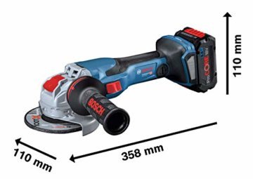 Bosch Professional BITURBO Akku Winkelschleifer GWX 18V-15 C (Scheibendurchmesser 125mm, X-Lock-Aufnahme, ohne Akkus und Ladegerät, in L-BOXX) - 3