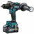 Makita HP001GM201 Schlagbohrmaschine 13 mm Brushless XGT + 2 Akkus 40 V max 4 Ah Li-Ion BL4040 + Ladegerät DC40RA + Makpac, Blue/Black - 1