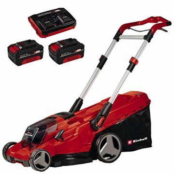 Einhell 3413270 Akku-Rasenmäher RASARRO 36/42 Power X-Change (Li-Ion, 2x 18 V, 42 cm Schnittbreite, 6-stufige zentrale Schnitthöhenverstellung, inkl. 2 x 4,0 Ah Akkus + Twincharger) - 1