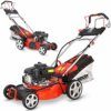 HECHT 5-IN-1 Benzin Rasenmäher – leistungsstarker 4 Takt Eco Motor - Mit Radantrieb – Elektrostart – 46 cm Schnittbreite – bis 1200m² – patentierte Räder mit Extra Grip – Mulchmäher, Rasenmäher Benzin - 1