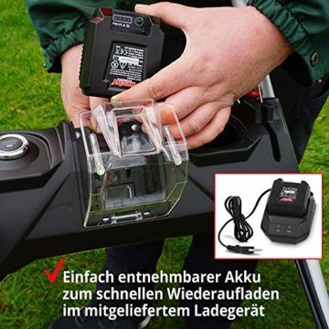 HECHT 5-IN-1 Benzin Rasenmäher – leistungsstarker 4 Takt Eco Motor - Mit Radantrieb – Elektrostart – 46 cm Schnittbreite – bis 1200m² – patentierte Räder mit Extra Grip – Mulchmäher, Rasenmäher Benzin - 6