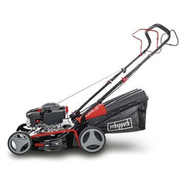 Scheppach Benzin Rasenmäher MS132-42 | Schnittbreite 42cm | Radantrieb | 3,4 PS | Stahlgehäuse | Reinigungsfunktion | Mulchfunktion | 45 Liter Fangkorb | Höhenverstellung in 7 Stufen (25 - 75mm) - 4