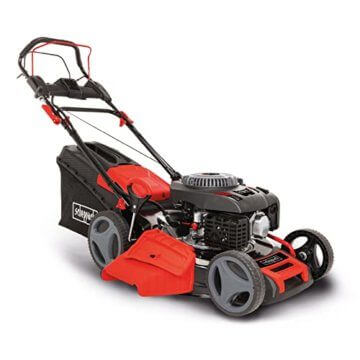 Scheppach Benzin Rasenmäher MS225-53E mit E-Start | Radantrieb | 7PS | 53 cm Schnittbreite | 7-fache Schnitthöhenverstellung | 65 Liter Fangkorb | Reinigungsfunktion | Mulchfunktion | Seitenauswurf - 4