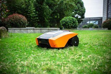 Yard Force Mähroboter EasyMow260 für geeignet für bis zu 260 qm-Selbstfahrender Rasenmäher Roboter, Bedienung und einfach zu bedienen, 30% Steigung 2,0 Ah Lithium-Ionen Akku, 20 V, schwarz/orange - 3
