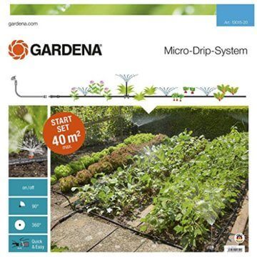 Gardena Start Set Pflanzflächen: Micro-Drip-Gartenbewässerungssystem zur individuellen, flexiblen Bewässerung von Blumen- und Gemüsebeeten (13015-20), Grau - 1