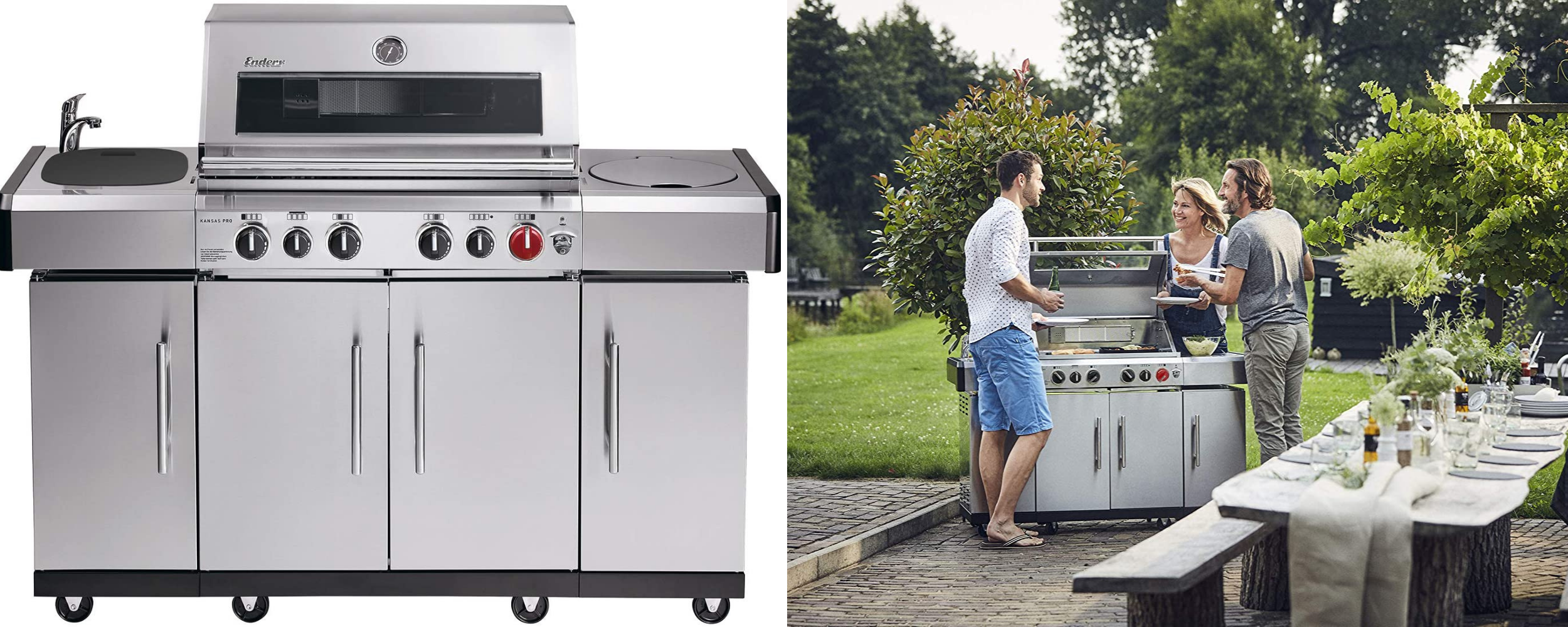 Grillküche aus Stahl