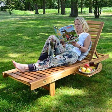 Hecht Sonnen-Liege Resort A Lounger Gartenliege aus Akazienholz - 8